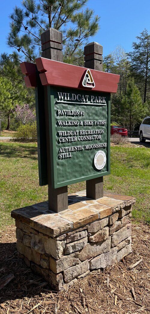 Wildcat Park sign after